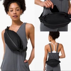 Lululemon All Hours Belt Bag NWT Black Mesh Crossbody Fanny Pack LW9CJZS $68